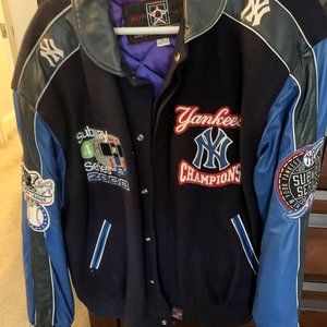 VINTAGE LEATHER YANKEE SUBWAY SERIES JACKET